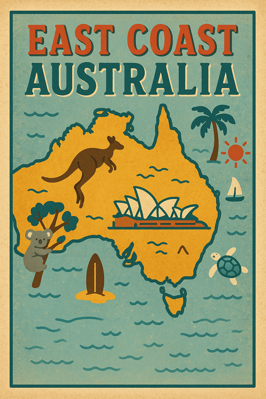 How to Travel Australia East Coast Digital Planner/Journal