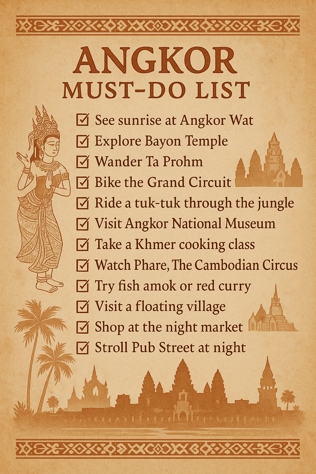 How to Travel Cambodia Digital Journal/Planner