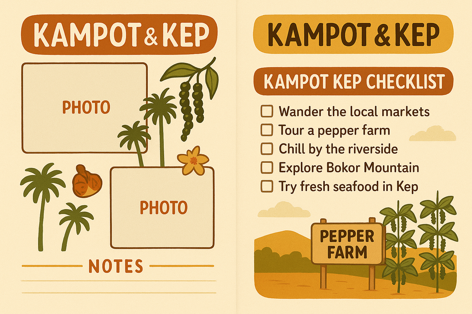 How to Travel Cambodia Digital Journal/Planner