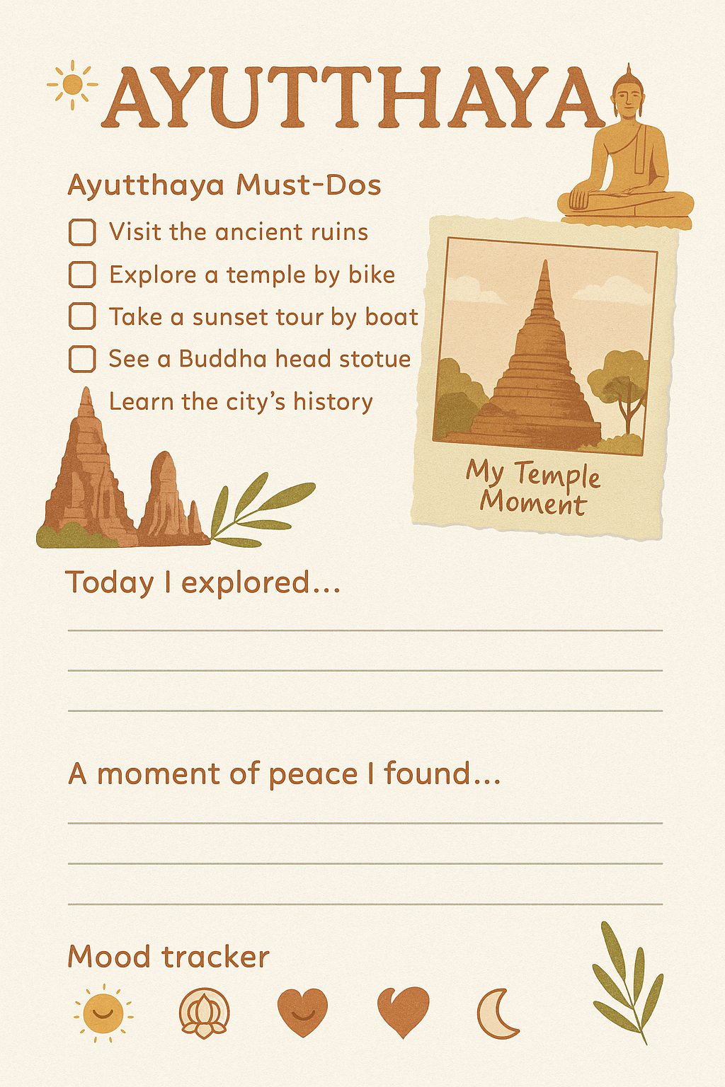How to Travel Thailand Digital Journal/Planner
