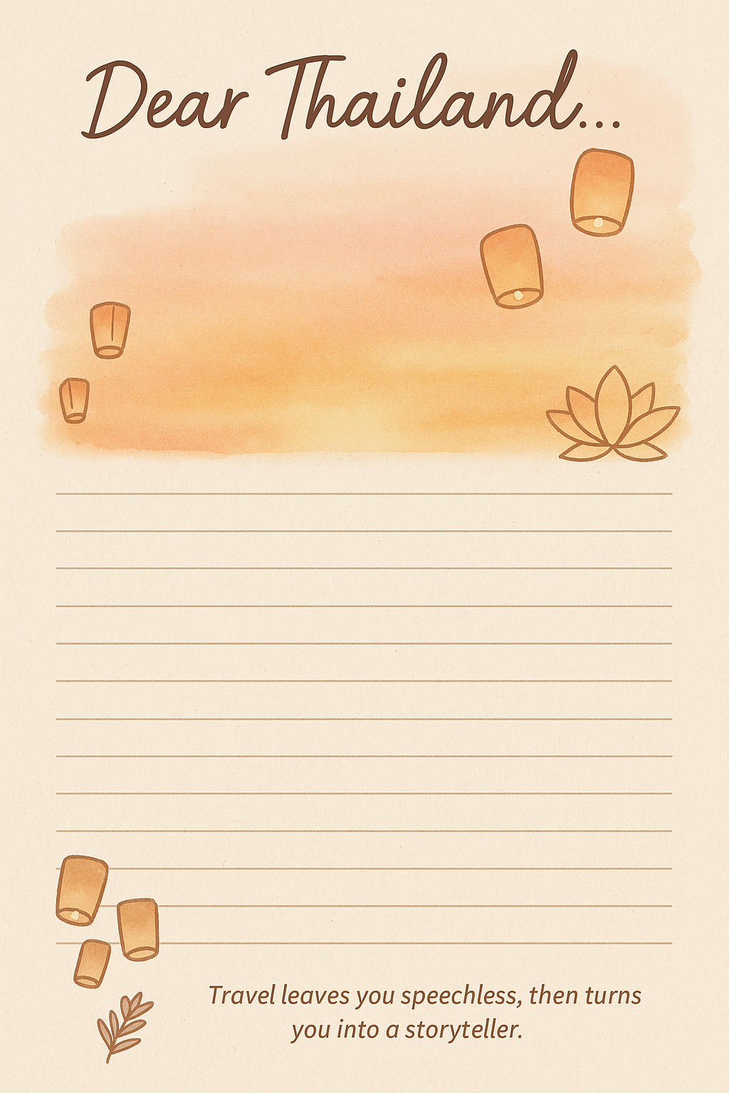 How to Travel Thailand Digital Journal/Planner