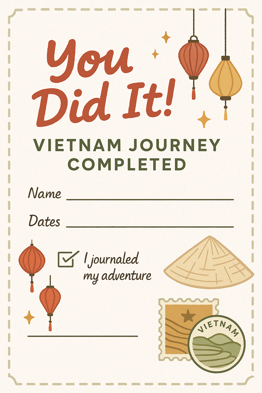 How to Travel Vietnam Digital Journal/Planner